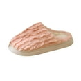 thumbnail image 2 of Xfvqtps Fuzzy Slippers for Women Close Toe Memory Foam Thick Soft Sole Non Slip Warm Furry Indoor House Slipper for Fall Winter Pink, 2 of 5