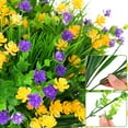 thumbnail image 3 of 24 Pcs Artificial Flowers Plastic Flower Plants Fake Outdoor Flowers Plastic Shrubs Plants in Bulk Silk Faux Flowers Bundles for Decoration Garden Wedding Party Patio Porch Window Box Home Décor, 3 of 7