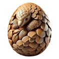 thumbnail image 2 of Adorno de animal tallado, decoración de animales del bosque en 3D, decoración rústica de montaña para dormitorio, sala de estar, mesa decorativa (armadillo), 2 of 5
