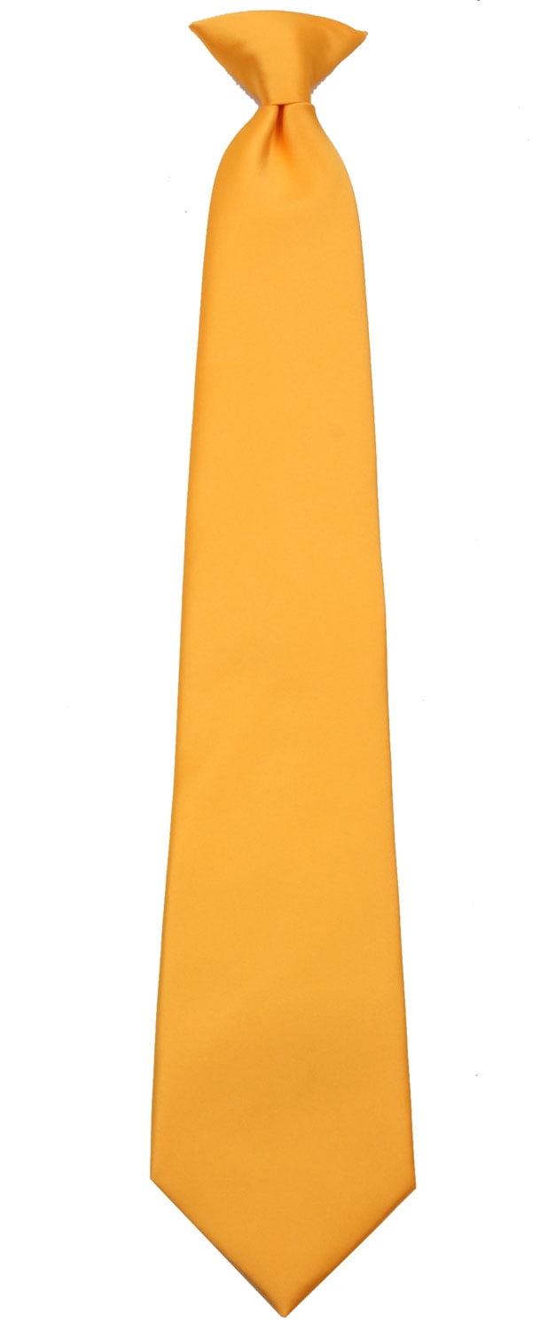 Solid Golden Yellow Boys 14 Clip On Tie