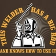 thumbnail image 3 of CafePress - ATTENTION! THIS WELDER HAS A BIG ROD Dark T Shirt - Men's Classic Graphic Cotton T-Shirt, 3 of 4