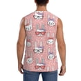 thumbnail image 4 of Bingfone Girl Rabbit Pattern Men's Tank Tops Workout Sleeveless Tee Shirts Running Beach Tanks for Men-XX-Large, 4 of 7