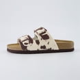 thumbnail image 4 of Cushionaire Lane Cork Footbed Sandals for Women – Comfortable Double Buckle Slip-On with Genuine Suede Footbed & Arch Support Slides for Women Footwear, 4 of 12