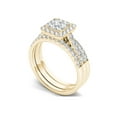 thumbnail image 2 of 1-1/4 Carat T.W. Diamond Single Halo Cluster Two-Band 14kt Yellow Gold Engagement Ring Set, 2 of 5