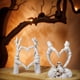 thumbnail image 1 of Adorno de Corazón con Huesos de Mano de Esqueleto para Decoración de Halloween | Material de Resina | Color Blanco | Tamaño 13X10Cm | Ligero | Figura de Fantasma | Decoración de Mesa para Interiores, 1 of 6