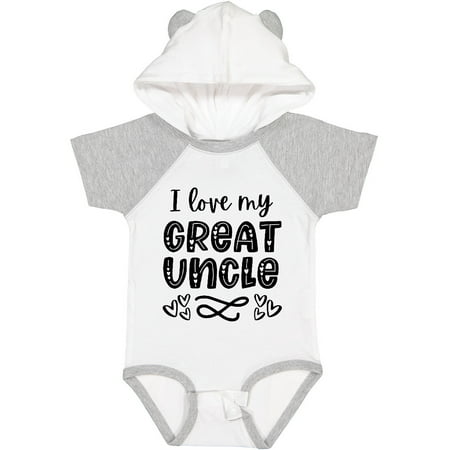 

Inktastic I Love My Great Uncle with Hearts Gift Baby Boy or Baby Girl Bodysuit