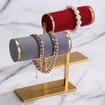 thumbnail image 3 of braveheart Women Jewelry Display Metal Organizer T-bar Bangle Rack Shop Show Counter Photo Props Decoration Storage Tools Red Red, 3 of 6