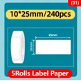thumbnail image 1 of Thermal Self Adhesive Label Paper Roll White Waterproof 5 Rolls Compatible With D11 D110 D101 Printers, 1 of 4