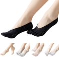 thumbnail image 2 of Osdhezcn 5 Pairs Breathable Mesh Low Cut Invisible Split Toe Five Finger Socks for Women, 2 of 21