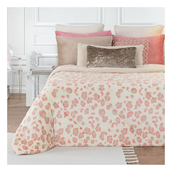 Edredón Premium Estampado Reverso Borrega Matrimonial Mega Jumbo Esquimal (Anika, 220x240cm)