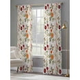 thumbnail image 4 of Vintage Flower Bird Butterfly Herb Sheer Curtains 84 Inches Long 2 Panels Country Garden Light Filtering Semi Sheer Window Curtains Drapes for Bedroom Living Room 52"x84", 4 of 7