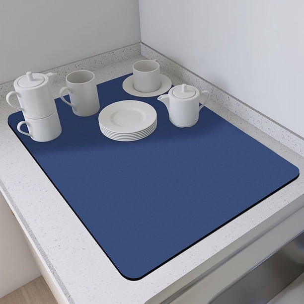 Alfombrilla para encimera de cocina, alfombrilla impermeable para fregadero, alfombrilla absorbente de barro de diatomeas, alfombrilla para vajilla, cuenco, plato, alfombrilla para mesa de bar y té