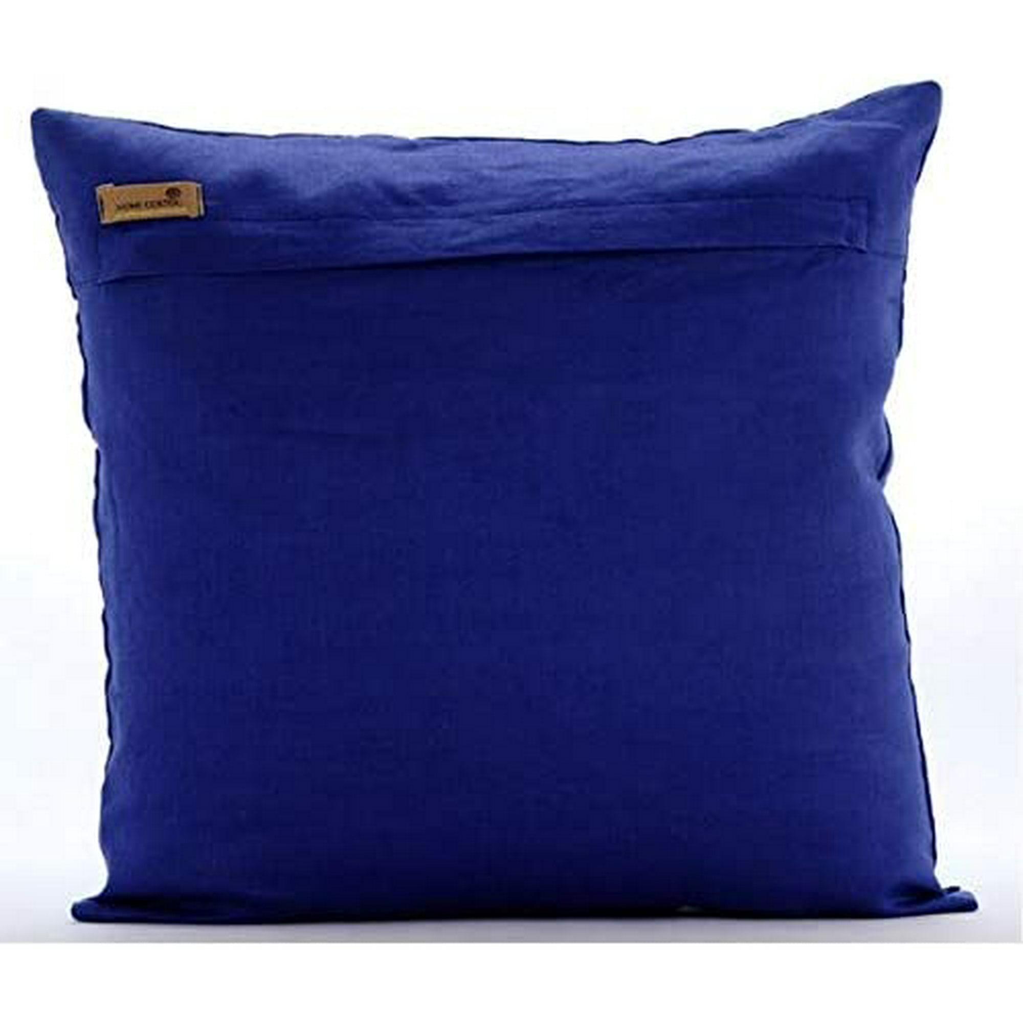Htooq 22x22 Inch 55x55 Cm Throw Pillows Cover Blue Throw Pillows Cover Couch Textured Pintucks Solid Color Decorative Pillows Cover Cotton Linen