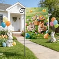 thumbnail image 2 of SLYNSHome Easter Egg Bunny Garden Flag Easter Garden Flags 12x18 Double Sided Flower Yard Flag for Outside Flower Seasonal Farmhouse, 2 of 7
