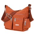 thumbnail image 2 of PULLIMORE Women's Waterproof Nylon Casual Crossbody Shoulder Messenger Bag Travel Purse Handbag with Multi Pocket, Orange, 2 of 10