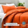 thumbnail image 3 of Bare Home Down Alternative Comforter Set - 3-Pieces - All Seasons - Full, Orange, 3 of 8