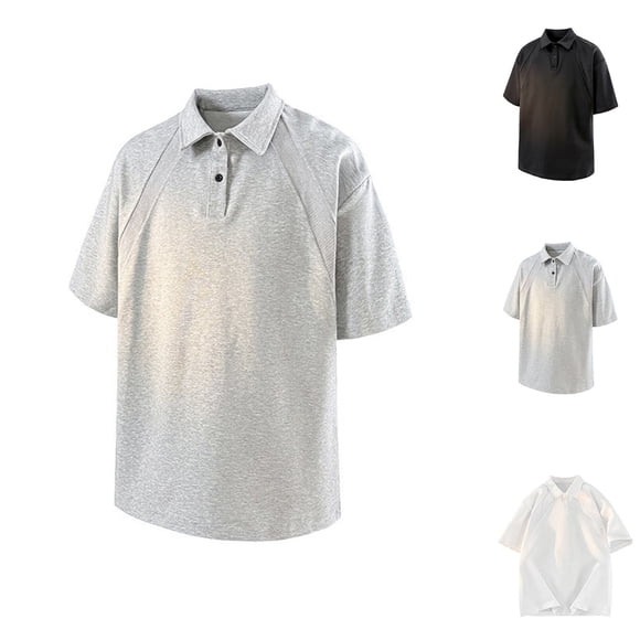 NJDVHB Chemise d'Été pour Hommes, Hauts d'Entraînement pour Hommes, T-Shirts pour Hommes Manches Courtes Unies Mode Décontractée avec Poche, Blanc, TG