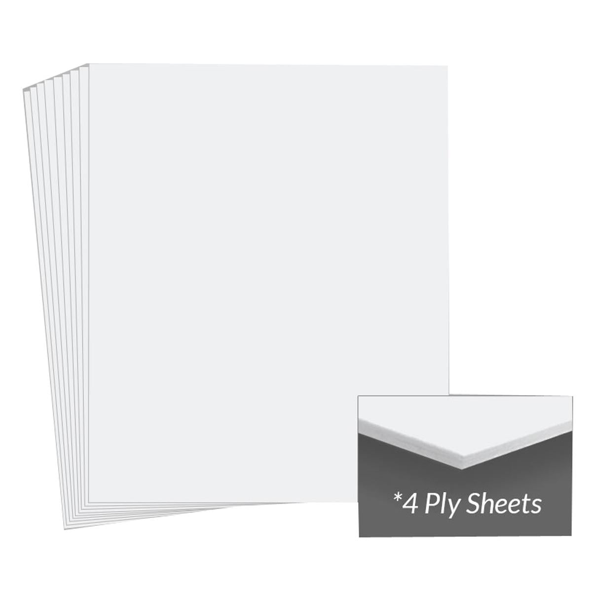 Brilliant White High Quality A1 Foam Boards 10mm 5 Sheets Pack 