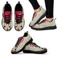 thumbnail image 1 of Zapatillas informales con cordones y estampado de periódico vintage para mujer, zapatos planos ligeros a la moda, calzado de malla transpirable, 1 of 6