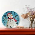 thumbnail image 2 of GZHJMY Funny Cute Snowman with Christmas Decorative Lamp Round Wall Clock Decorative, 9.5 Inch Battery Operated Quartz Analog Quiet Desk Clock for Home,Office,School, 2 of 5