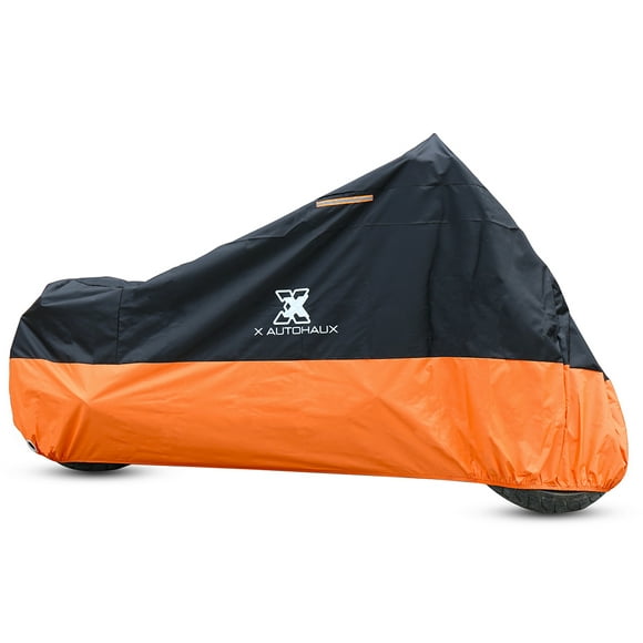 210D Oxford Tissu Noir Orange Moto Couverture Extérieure Imperméable UV Protecteur