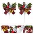 thumbnail image 3 of Oraceous 10Pcs Christmas Party Cake Toppers Festive Christmas Bell Berry Cake Decorations, 3 of 10