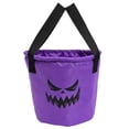 thumbnail image 2 of Halloween Candy Bucket Light Up Pumpkin LED Glowing Basket with Handle for Kids Trick or Treat Party Decor by OVFUIZ, 2 of 7