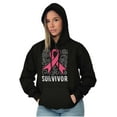 thumbnail image 4 of Survivor Breast Cancer Pink Ribbon Hoodie Sweatshirt Women Brisco Brands L, 4 of 6