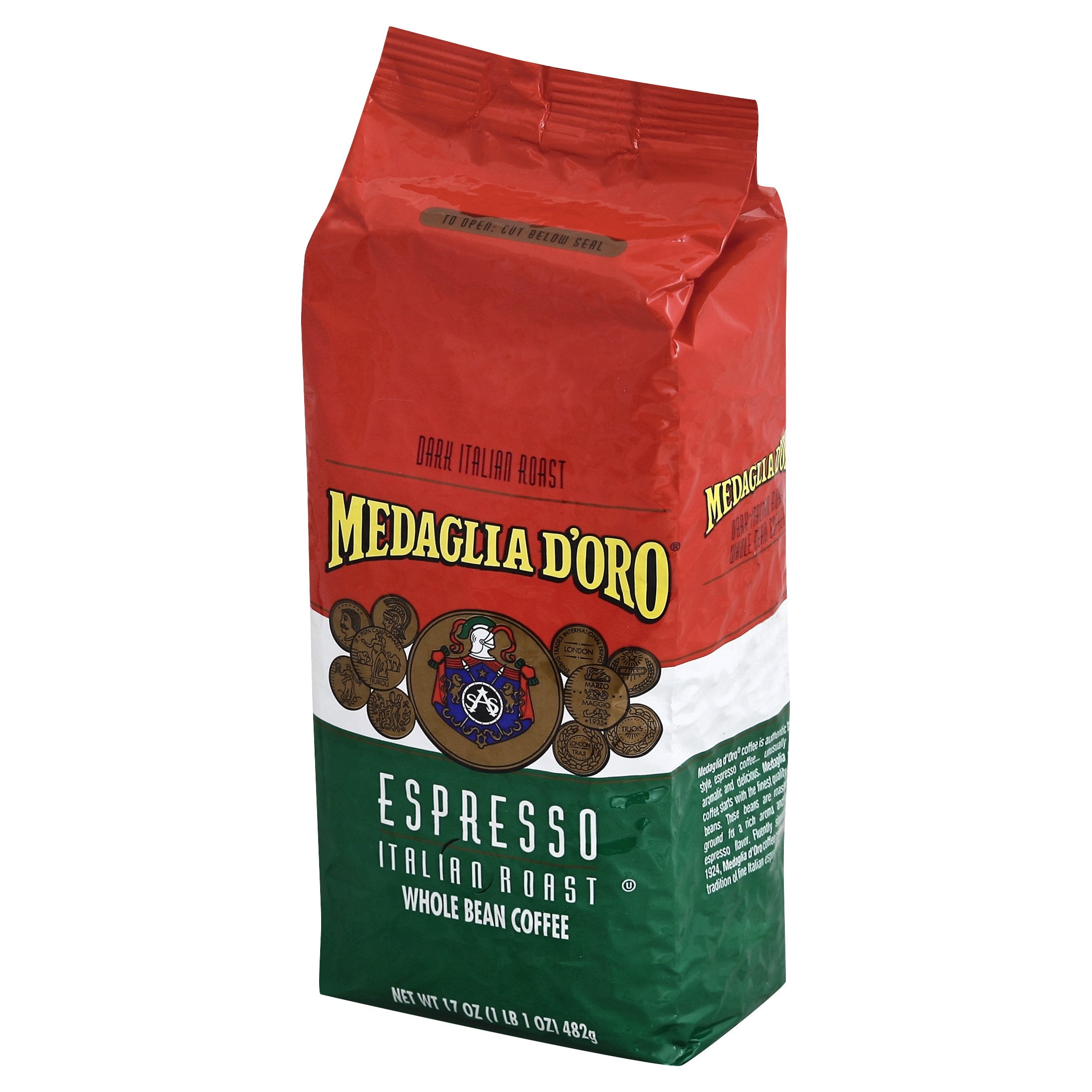 Medaglia D'oro Whole Bean Italian Espresso Coffee Bag