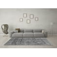 thumbnail image 3 of Ahgly Company Indoor Round Abstract Gray Modern Area Rugs, 4' Round, 3 of 4