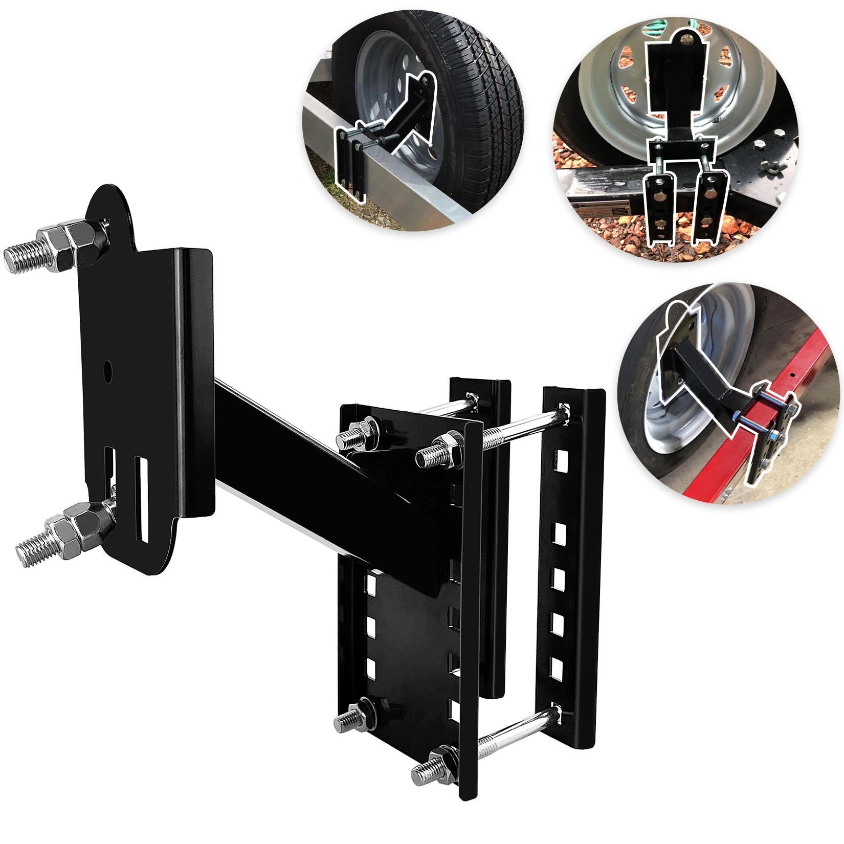 Spare Tire Carrier Easily Mounts to Your Trailer to Create an