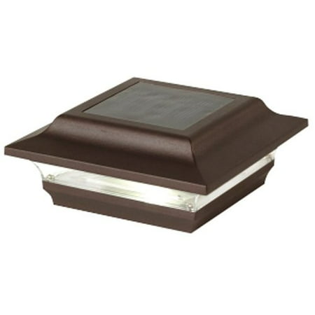 Classy Caps 4 x 4 in. Bronze Aluminum Imperial Solar Post Cap