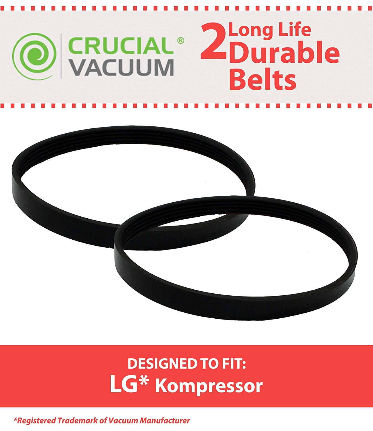Non-Stretch Flat Vacuum Cleaner Belts 