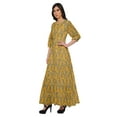 thumbnail image 2 of Moomaya Robe Longue à Col Rond à Manches 3/4 pour Femmes Grande Taille Vêtements d'Été, 2 of 3