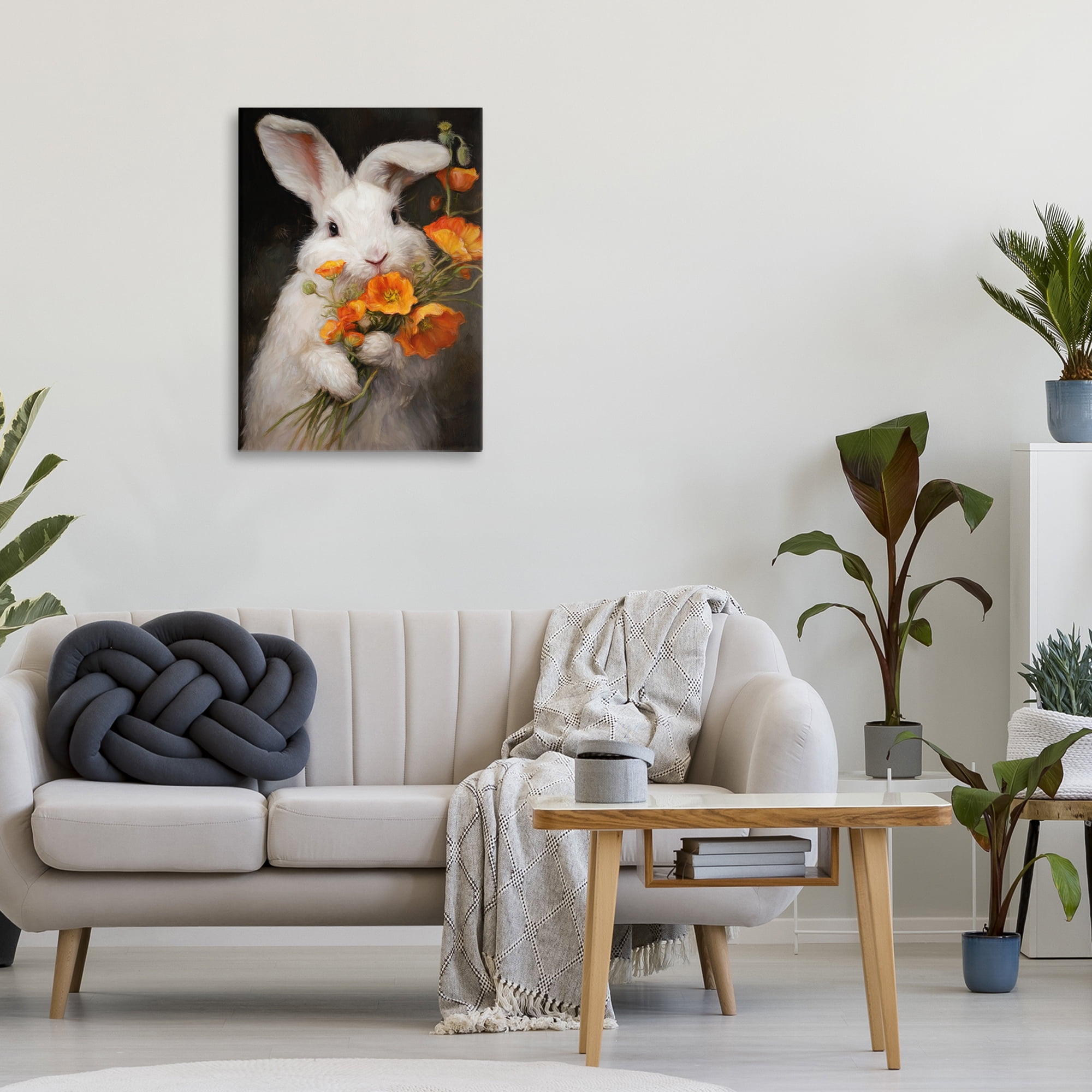 Stupell Industries Floppy Loves Her Poppies Canvas Wall Art, design by Tina LeCour