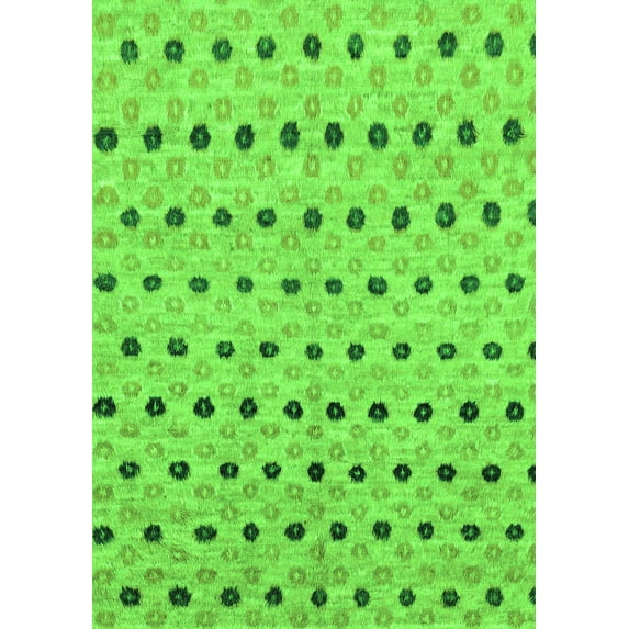 Ahgly Company Indoor Rectangle Abstract Green Modern Area Rugs, 8' x 10'