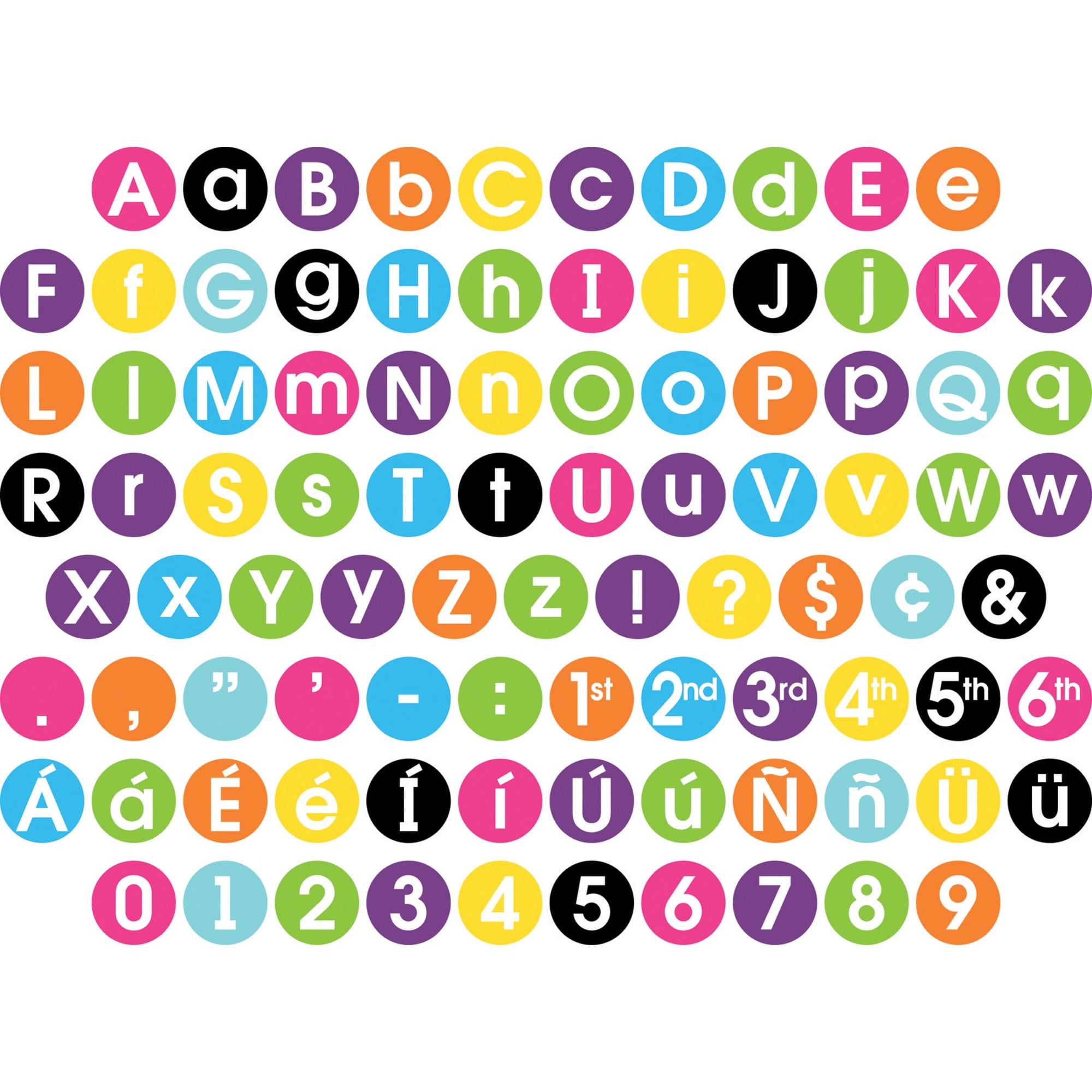Barker Creek Happy 3¼" Letter Pop-Outs ̶ 210 Characters