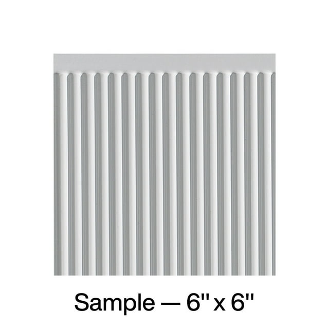 FASÄDE Rib Decorative Vinyl Backsplash Panel in Gloss White (6X6 Inch Sample)