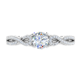 thumbnail image 3 of 0.68 Carat Prong Set Diamond Twisted Engagement Ring in 10K White Gold (Ring Size 10), 3 of 5