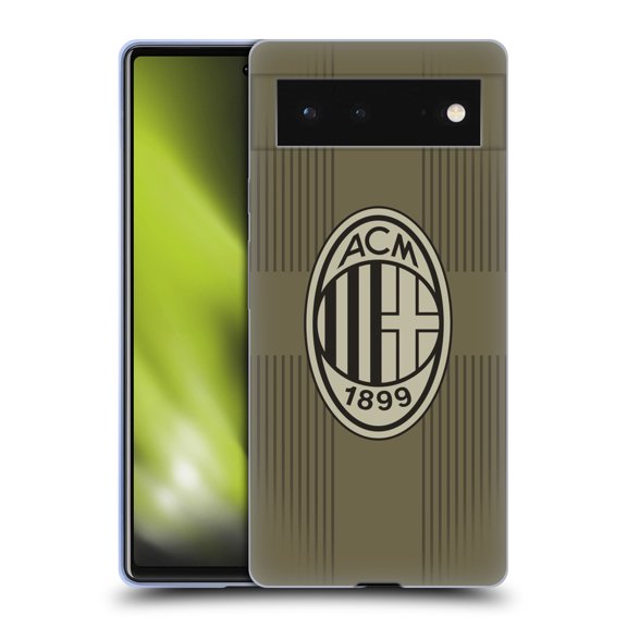 Head Case Designs Officially Licensed AC Milan 2022/23 Third Kit Soft Gel Case Compatible with Google Pixel 6