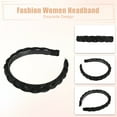 thumbnail image 4 of Unique Bargains Women's Thick Braided Twisted Braid Hair Hoop Black, 4 of 7