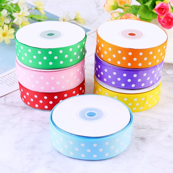 WEUVEB Red Polka Dot Ribbon with Tensile Strength for Wrapping and Decoration, 1 Piece