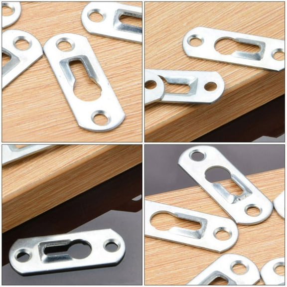 Masteelf  25 Pcs Iron Picture Frame Hanger Invisible Hook for Hooks Q Silver
