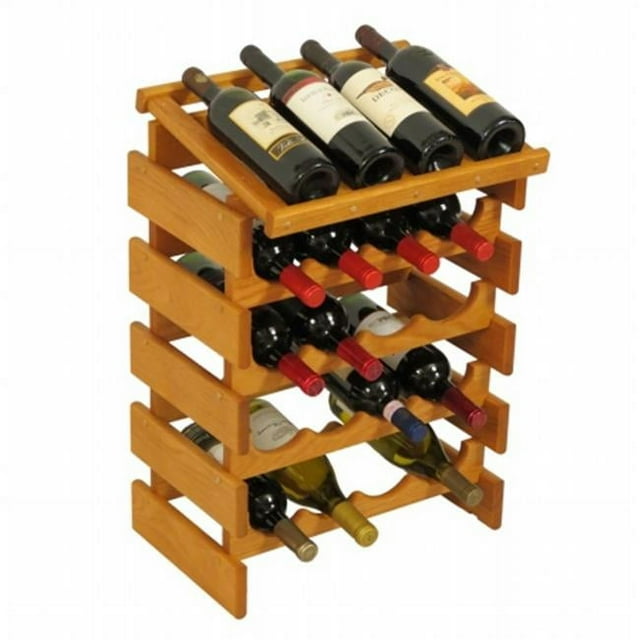 Wooden Mallet WRD44MO 20 Bottle Dakota Wine Rack with Display Top