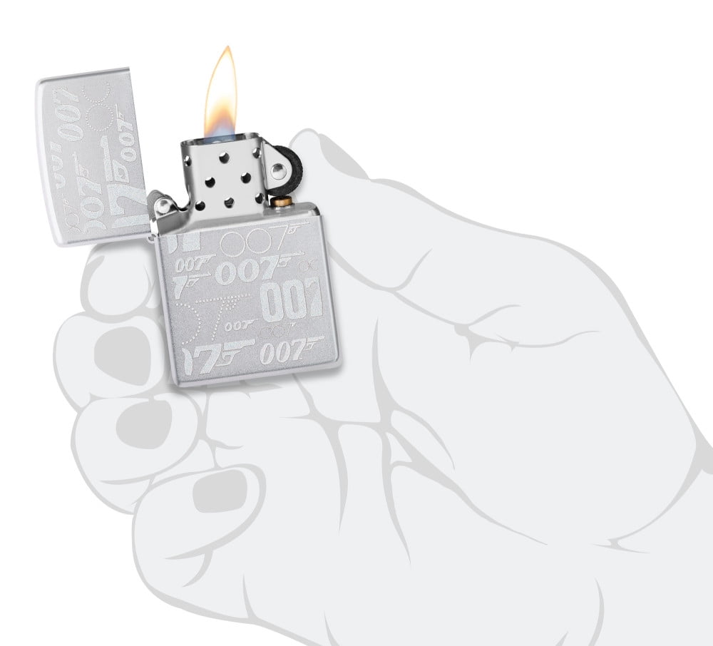 Zippo James Bond Satin Chrome Pocket Lighter