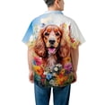 thumbnail image 5 of Welcome Spring Summer Cocker Spaniel Portrait Flower Blue Sky Hawaiian Shirt Breathable Summer Unisex Merch Cockers Dog Lover Gifts - 12001, 5 of 6
