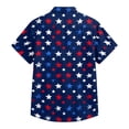 thumbnail image 4 of Hogleaql Mens Patriotic 4th Of July Shirts 4th Of July American Flag Print Short Sleeve Shirts Collared Button Trendy Hawaiian Workout Shirts for Men Watermelon Red 3XL, 4 of 6