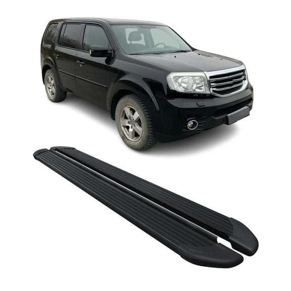 OMAC Running Boards Side Step Nerf Bars for Honda Pilot 2009-2015 Black 2Pcs