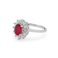 thumbnail image 2 of 1 Carat Ruby and Diamond Antique Engagement Ring in 14k White Gold affordable ruby & diamond engagement ring, 2 of 2