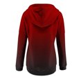 thumbnail image 3 of Jinhomg Cute Heart Print Sweatshirt for Women Trendy Novelty Gradient Hooded Pullover Fall Lightweight Long Sleeve Button Up Sweatshirts with Pocket Summer Saving Red XXL, 3 of 5
